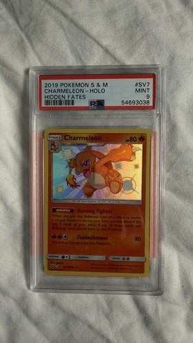 `2019 Pokemon Hidden Fates Shiny Vault Charmeleon SV7/SV94 Holo PSA 9 MINT`