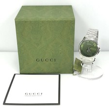 Used Item Men's GUCCI QUARTZ WATCH GREEN Quartz Watch Green YA126369 Watch Batte