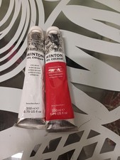 winsor and Newton oil colours zinc white.permanent rose  2x200ml tubes new 