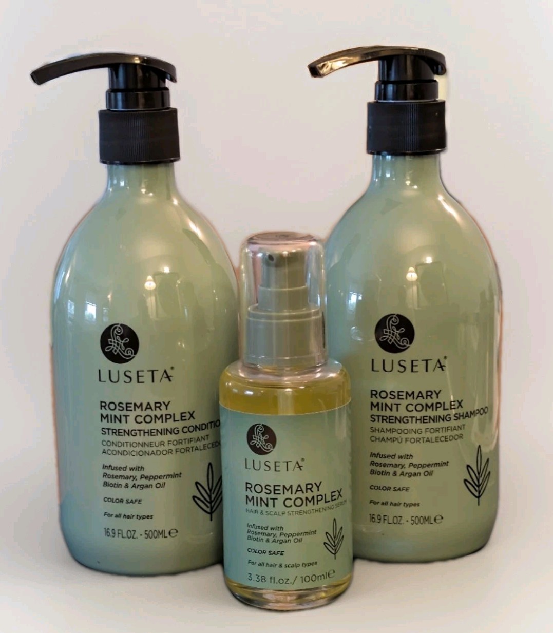 Luseta Rosemary Mint Complex 33.8oz Shampoo & Conditioner + Hair Mask 16.9oz