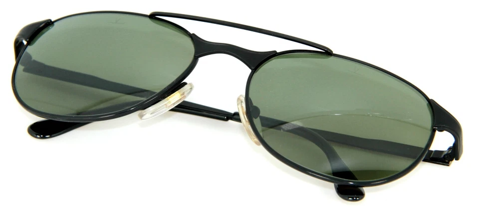 Gafas de sol vintage VUARNET 042 metal negro PX3000 lentes minerales de vidrio verde 259 $ Foto 4 de 4