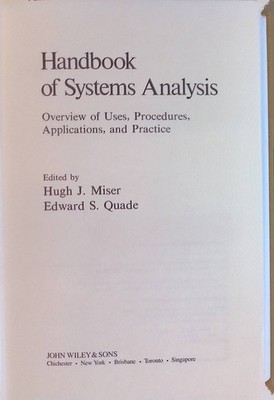 Overview of Uses, Procedures, Applications and Practice Handbook of Systems Anal