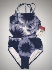 Kanu Surf Girls Beach Sport Cut Out 1 Piece Swimsuit UPF 50 Girls Size 14