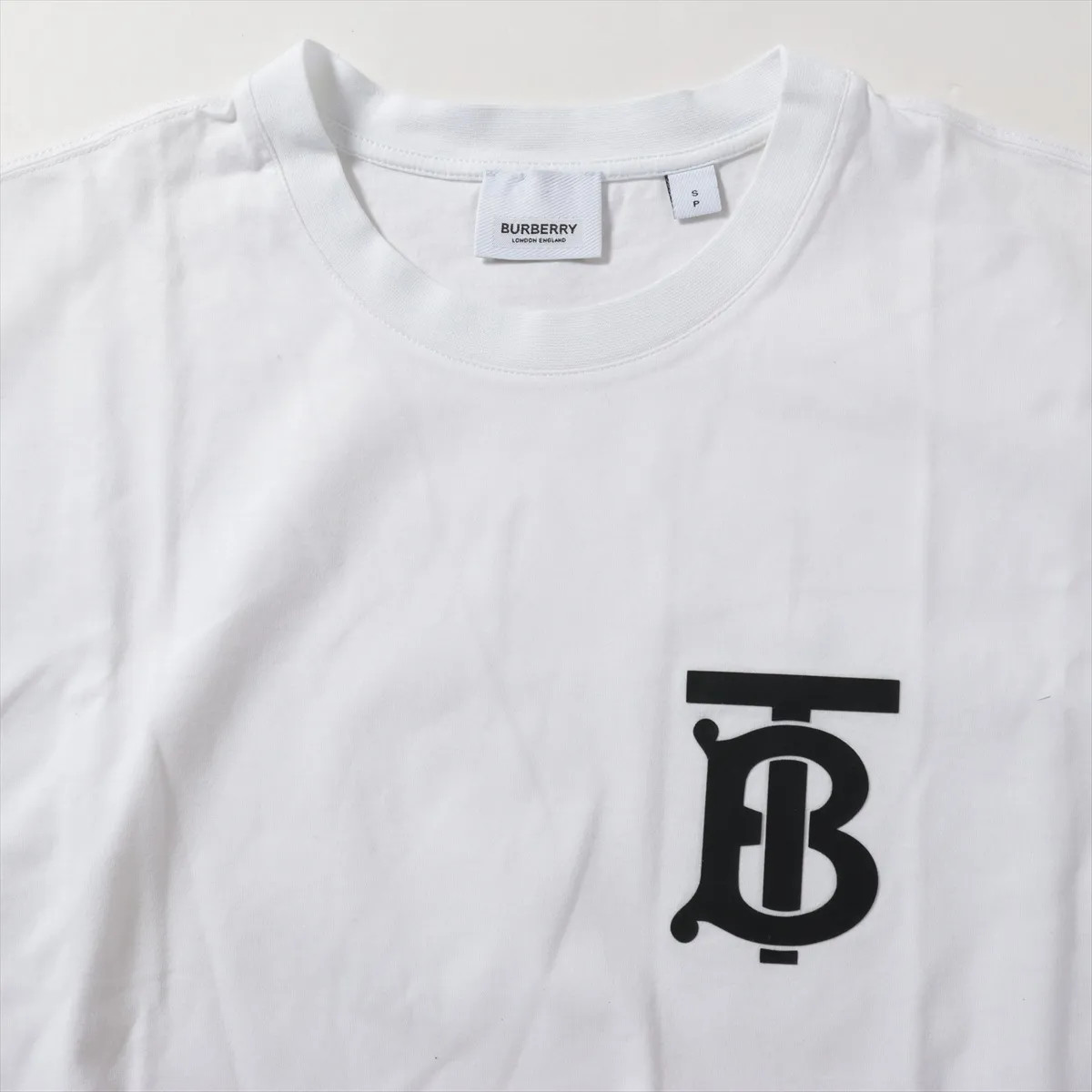 Burberry Cotton T-shirt S Men's White x black  8017485 TB logo thumbnail 3