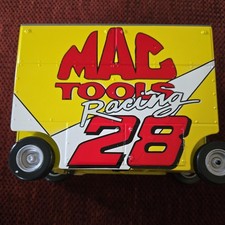 Mac Tools Racing Collectible Metal Truck Trailor Toy Bank W Box 28 Ernie Ervin