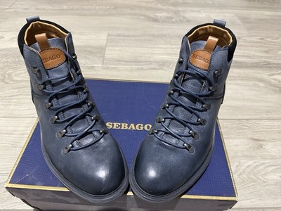 Sebago mens  SOREN Hikers Nubuck  Navy White Wax  Marine Leather Boots. Size:  8
