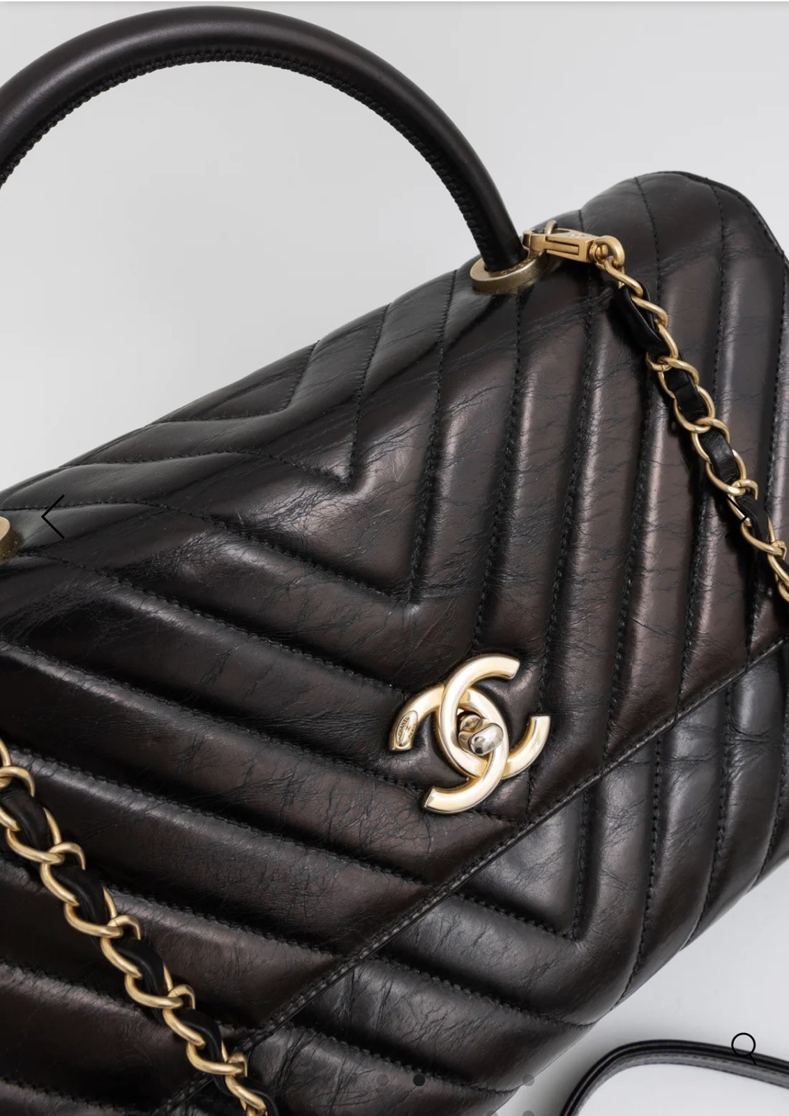 Receipt✅ Like new✨CHANEL Coco Handle & Strap Bag-full Set✨Box - AUTHENTIC