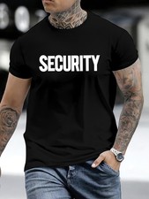 Men  s SECURITY T-Shirt Casual Crew Neck Short Sleeve Tee Summer Top
