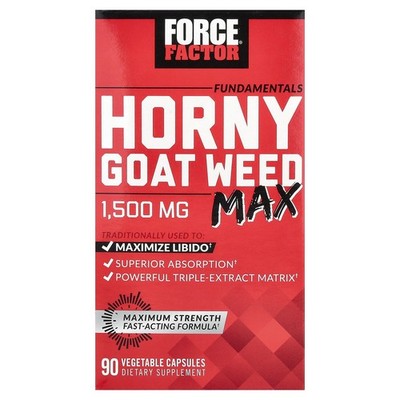 Fundamentals, Horny Goat Weed Max, 90 Vegetable Capsules