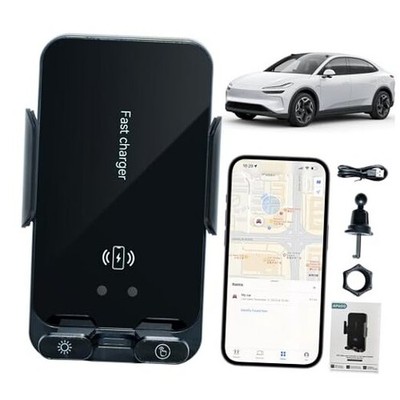 Car Mount Wireless Charger 15W Fast Charging Compatible with iPhone, Find My 