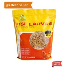 5.5LB Eco-Friendly Dried Black Soldier Fly Larvae - Immune Support for Birds