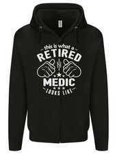 This Is What a Retired Medic Looks Like Mens Zip Up Hoodie