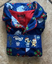 Bluey boy/girls Youth Large 8 Long Sleeve Christmas Holiday Pajama 2pc Set