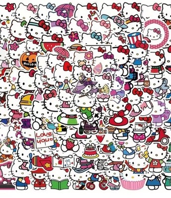 50 PCS Sanrio Hello Kitty Random Stickers Laptop Phone Waterbottle