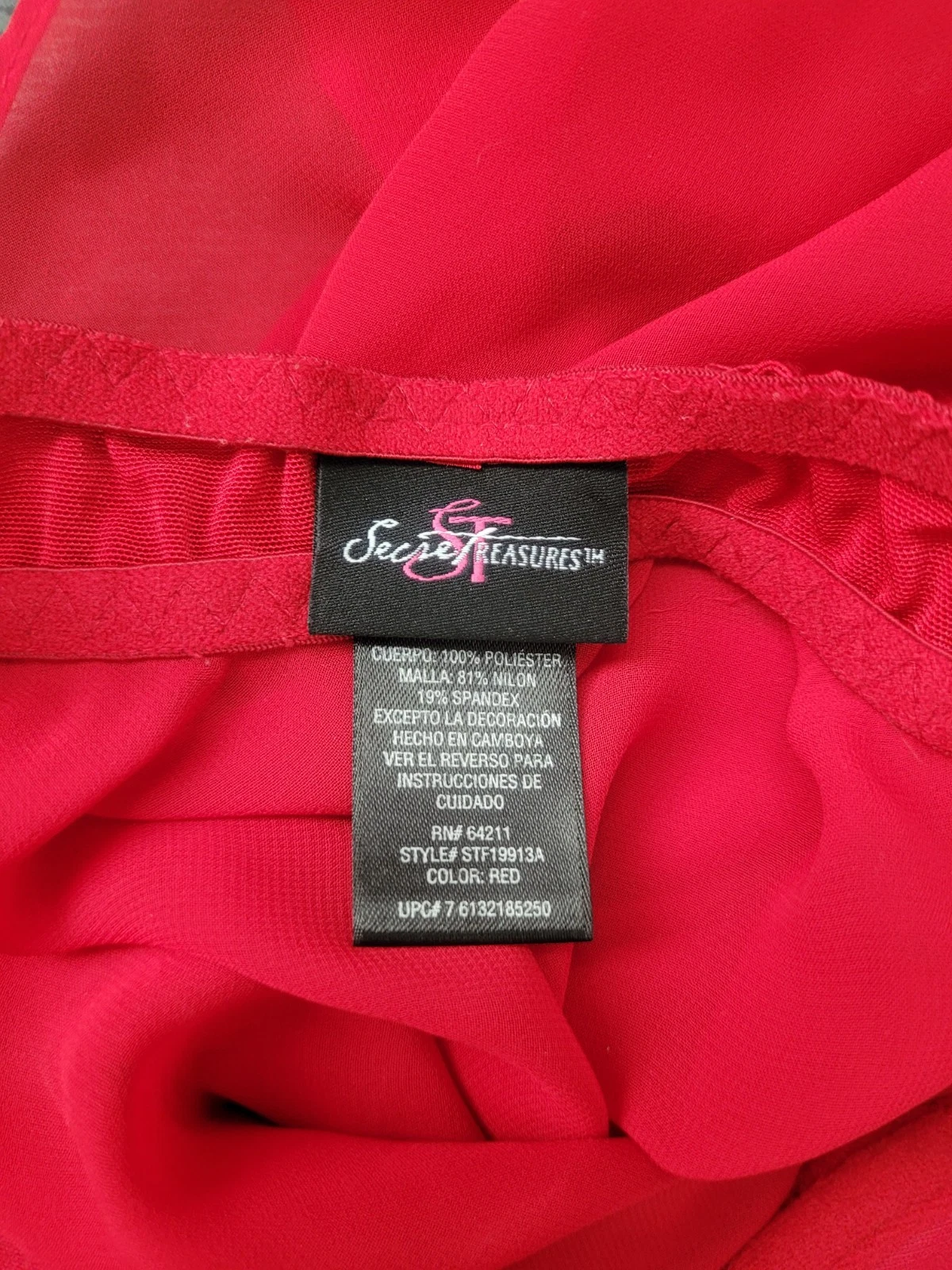 UNDERCOVER Abito slip cami ricamato Y2k Secret Treasures taglia M rosso gotico vampiro coquette