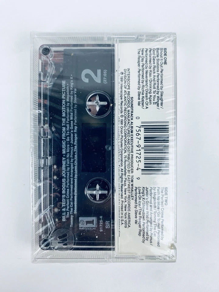 Bill & Ted's Bogus Journey Cassette Tape (1991) SEALED OOP Primus, Megadeath - Image 2 of 4