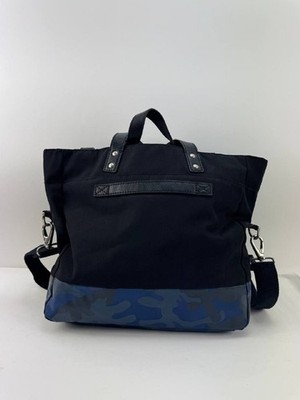 Fossil Womens Black Blue Gordon Small Tote Messenger Bag