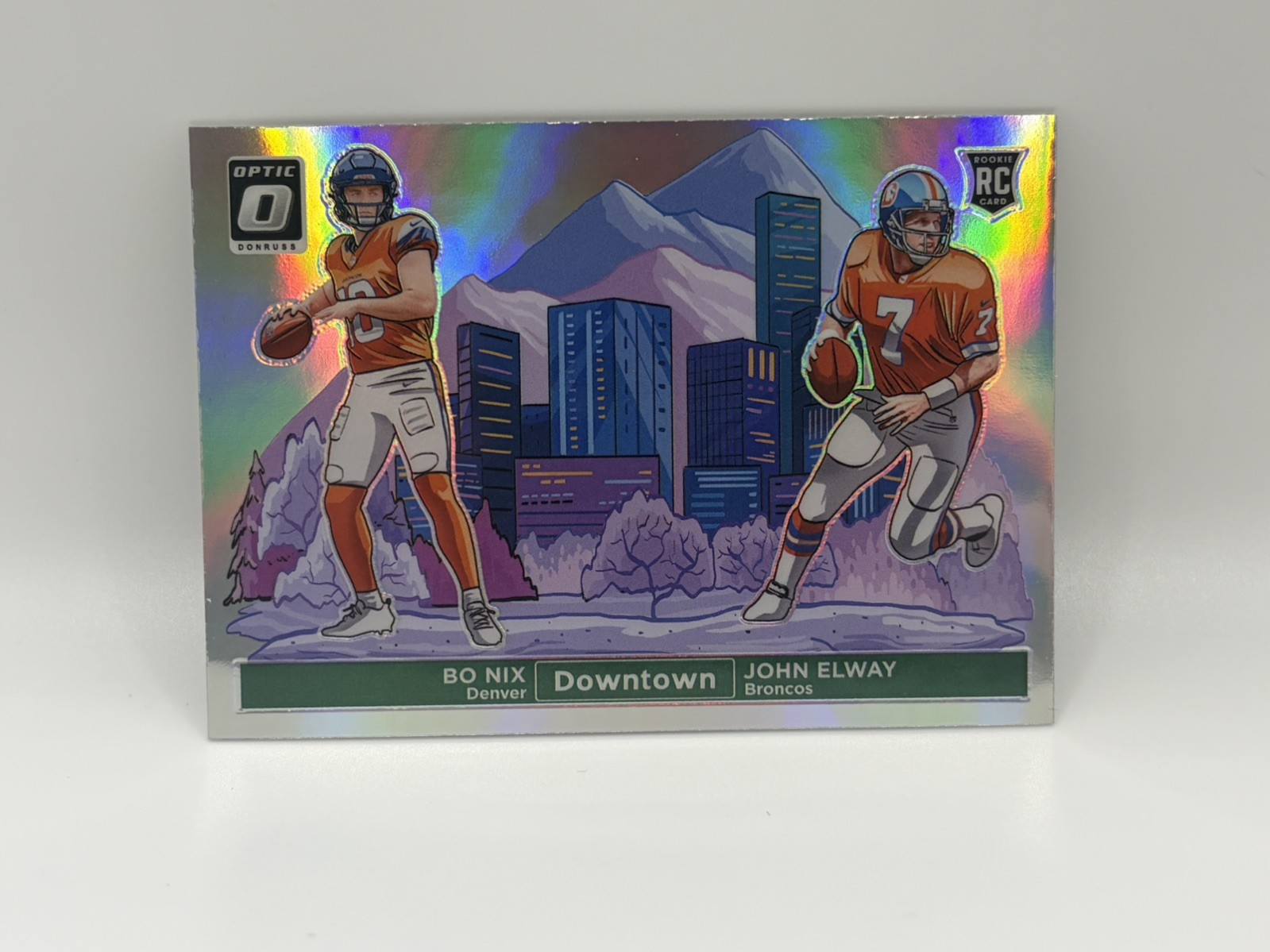 2024 Panini Donruss Optic - Downtown Duos John Elway, Bo Nix #13 (RC)