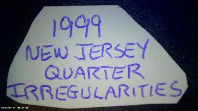 1999 -7 coins  errors New Jersey quarters SEE MY ''SELLERS OTHER ITEMS''
