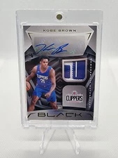 2023-24 Panini Black Kobe Brown Patch Auto RC #RMA-KB 6/10 LA Clippers