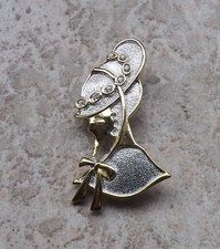 Damenschmuck Brosche silber vergoldete Frau 8...