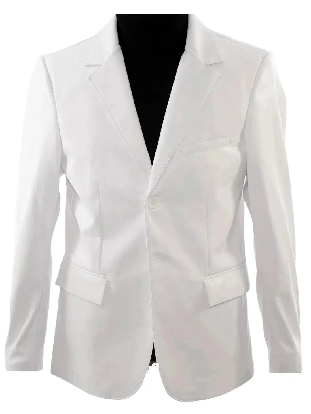 CELEBRITY Men's White Leather Blazer Real Lambskin Causal Slim Fit Coat Blazer