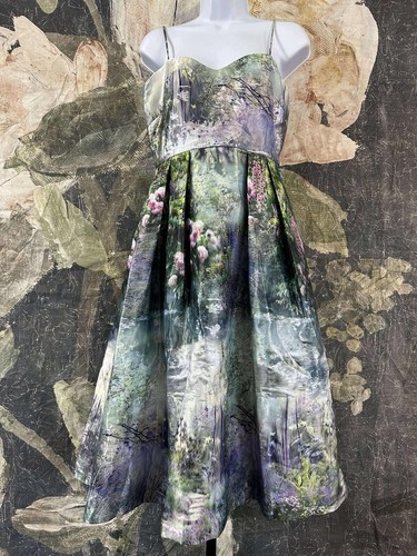 Nuevo Vestido Midi ML MONIQUE LHUILLIER Correa Espagueti Talla 4P - Imagen 12 de 12