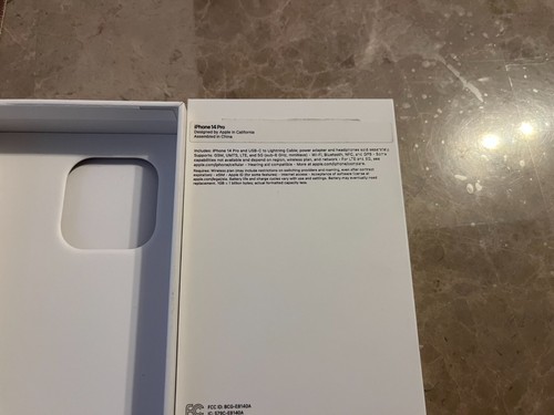 BOX ONLY Apple iPhone 14 Pro Deep Purple 256gb A2650 Replacement - 第 3/4 張圖片