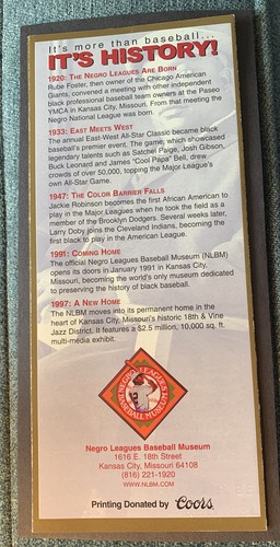 SIGNED Buck O'Neil KC Monarchs AUTOGRAPH Negro League Museum Pamphlet HOF - Picture 3 of 4