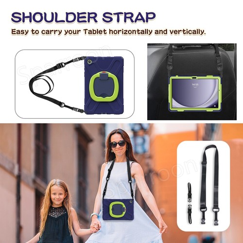 Strap Case For Samsung Galaxy Tab S9 FE S9 S8 S7 A9 A8 A7 Stand Shockproof Cover - Picture 39 of 243
