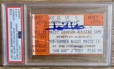 1987 MID SUMMER NIGHT MAGIC TICKET/SPUD WINS DUNK CONCERT PSA 2 AUTO 8-MVP ISIAH