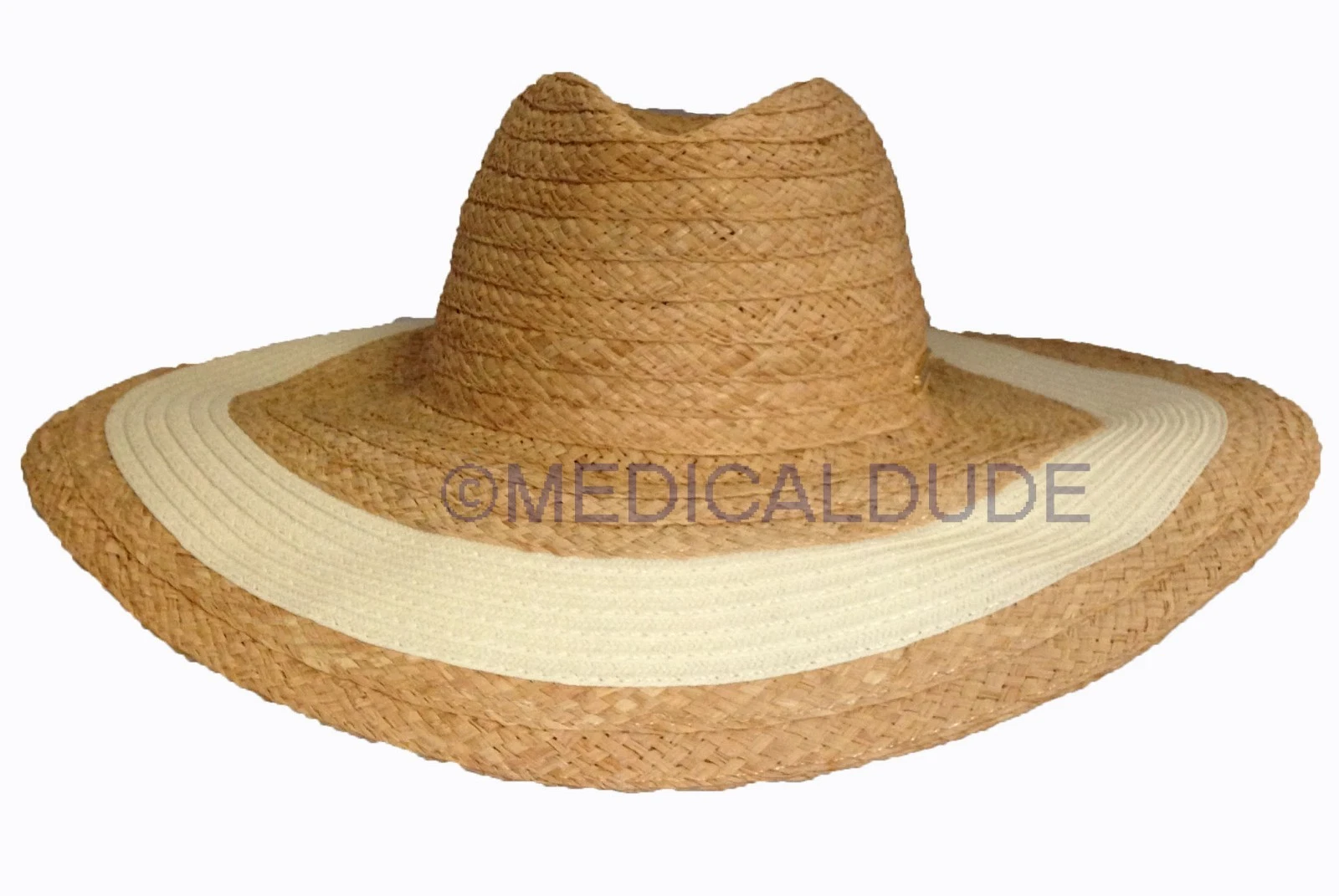 Vince Camuto Women's Nautical Cream Stripe Floppy Sun Hat Adjustable