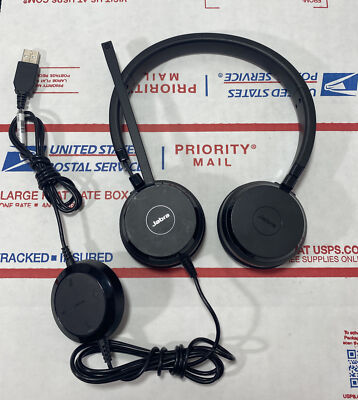 MINT Jabra HSC016 Evolve Stereo Corded USB Headset -NEXT DAY SHIP - Warranty