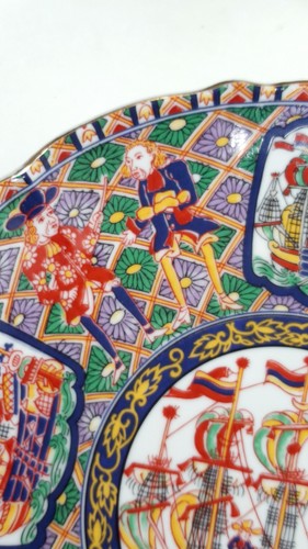 dav Imari Export Black ShipTen Inch Dinner Plate - Picture 2 of 6