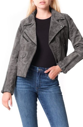 BLANKNYC Vital Signs Suede Moto Jacket 