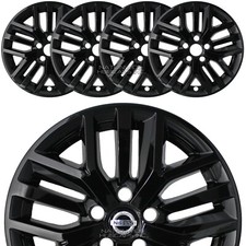 4 Fits Nissan Rogue S 2021-2025 Black 17 Wheel Skins Hub Caps Alloy Rim Covers 4 Fits Nissan Rogue S 2021-2025 Black 17 Wheel Skins Hub Caps Alloy Rim Covers