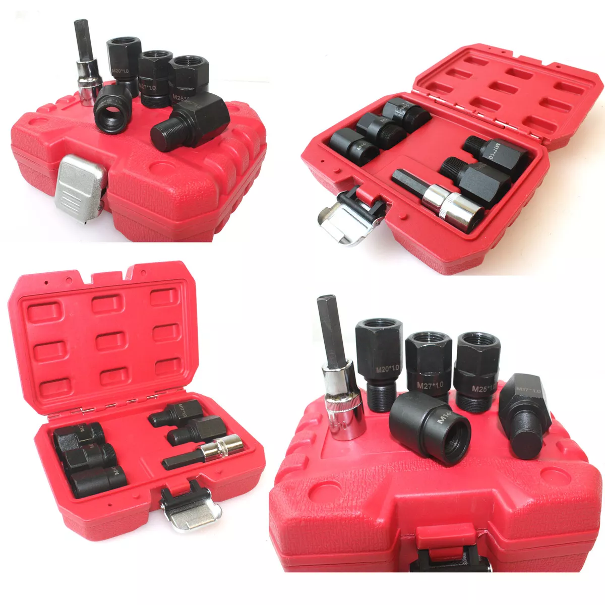 6pc Bosch Denso Siemens Diesel Injector Removal Tool M14 1.5 M17 M20 M25 M27 1
