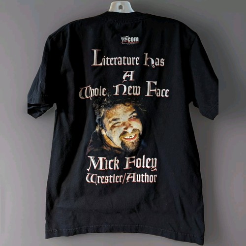 Vintage WWF WWE MICK FOLEY Mankind Wrestler Author T-shirt Size M