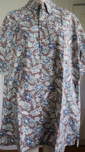 Reyn Spooner Large 60/40 Cotton pullover Hawaiian Shirt vintage