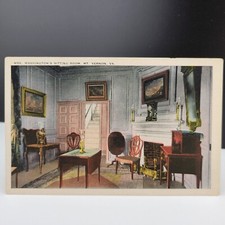 Postcard VA Mt. Vernon Virginia Martha Washington's Sitting Room Vintage