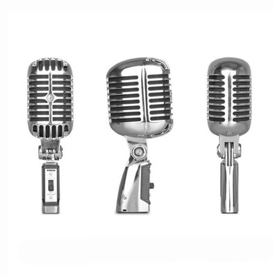 Dynamic Microphone Classic Retro Vocal Vintage Stand Live Performance Karaoke
