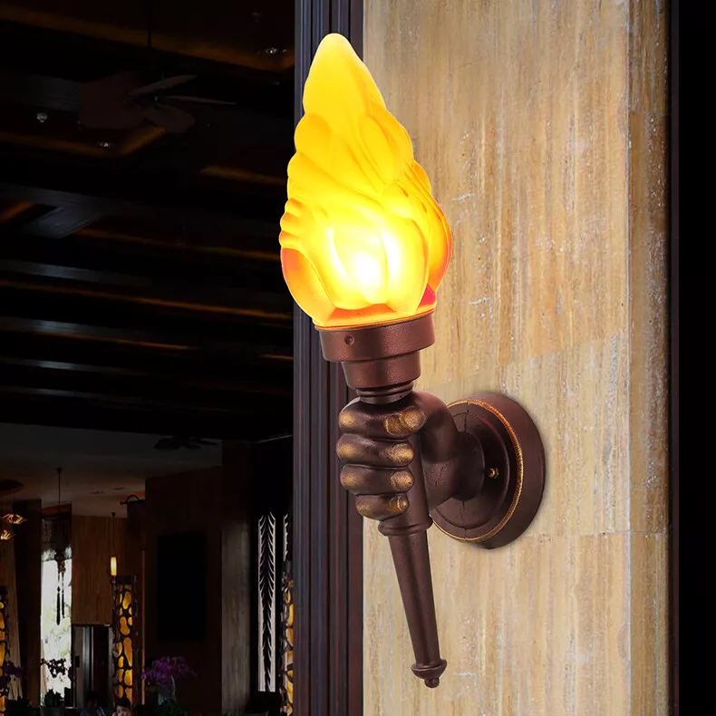 Outdoor cheap torch sconce