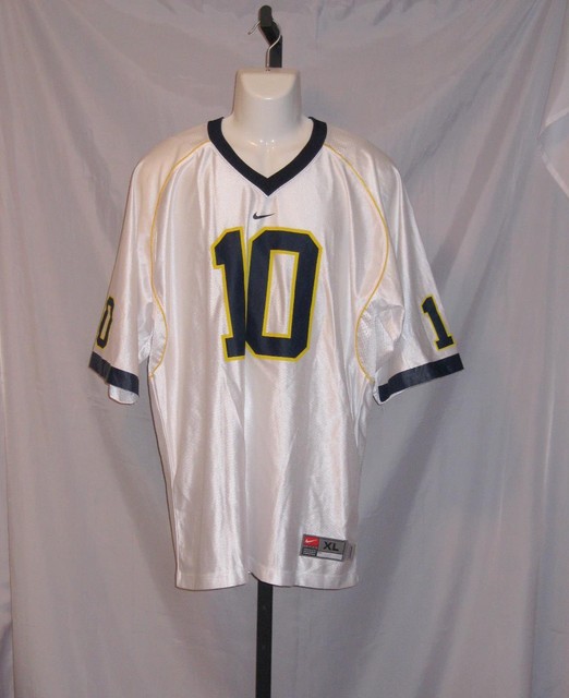 NIKE University of Michigan Football White Jersey 10 NEW Size XL or L
