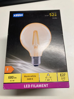 Xavax Led Leuchtmittel Lampe G95 6,5W E27 680Lm 52W 2400K Warmweiß 112820