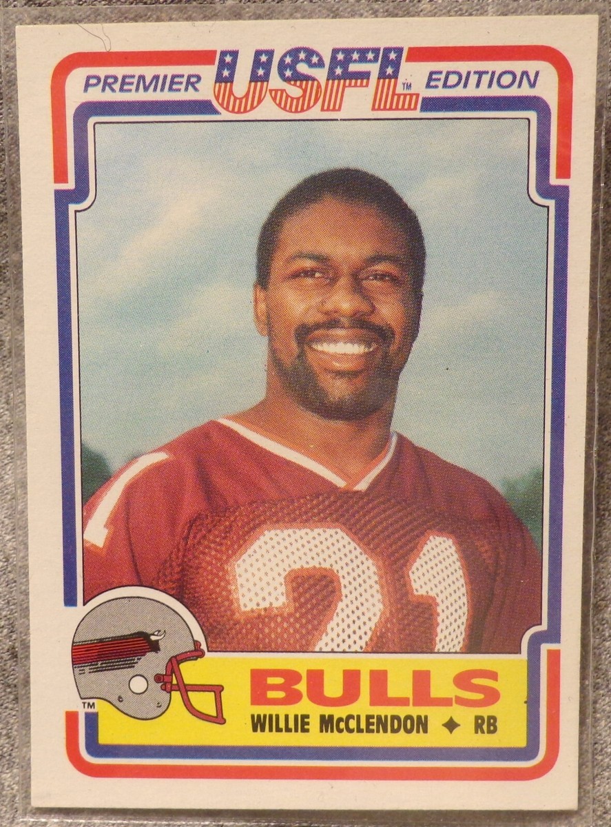 1984 Topps USFL Football #43 Willie McClendon - Bulls - Georgia