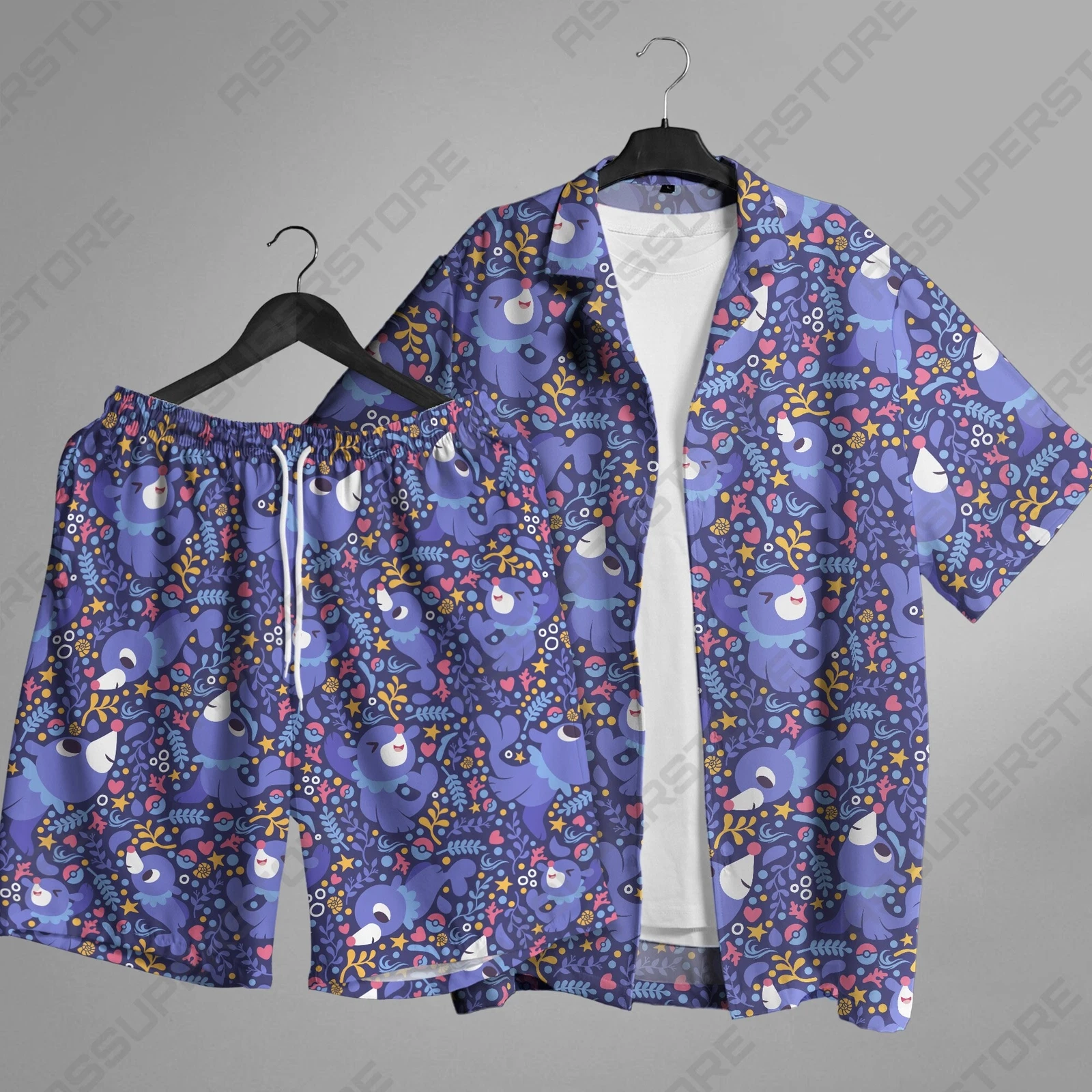 Popplio Hawaiian Shirt Water Popplio Button Up Shirt Popplio Shirt Gift
Opens in a new window or tab