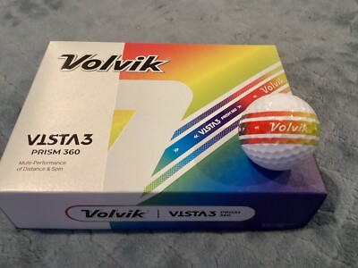 Volvik Vista3 Prism 360 Golf Balls (White, 3pk) 1 Sleeve NEW