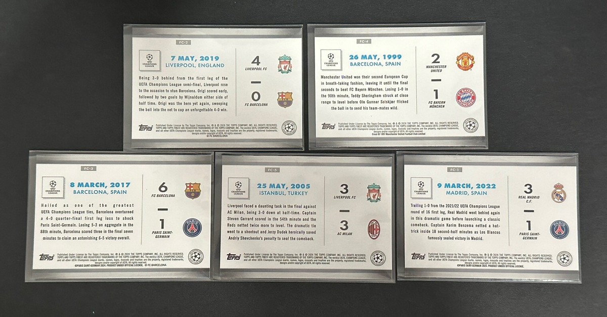 その他 TOPPS FINEST 2023-24 Topps Finest UEFA Club Competitions Finest Comebacks