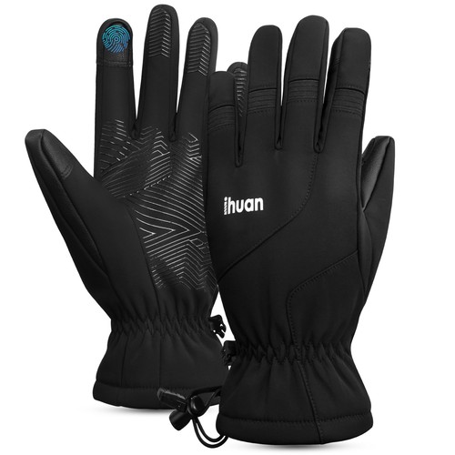 ihuan Winter Waterproof Gloves Women Men Ski Snow-Cold Weather Warm Thermal T...