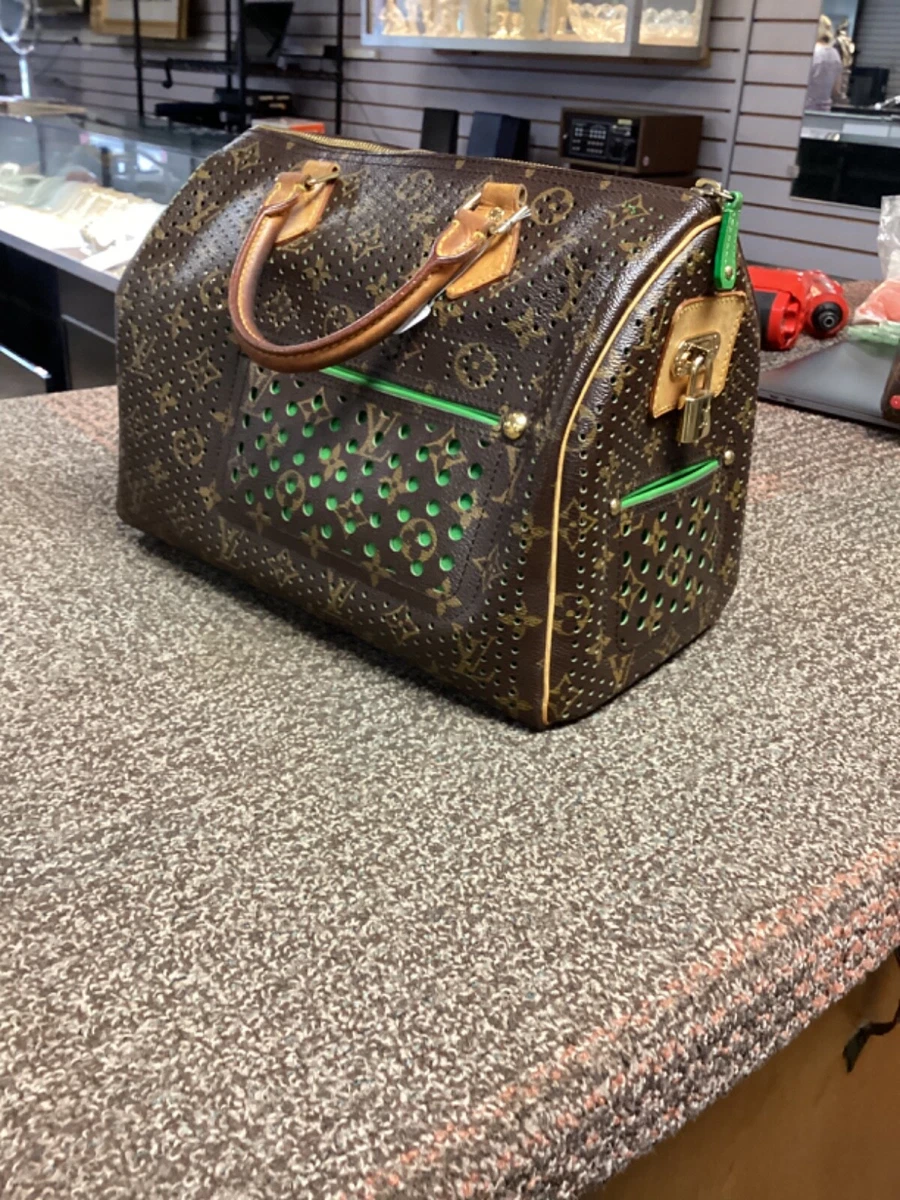 Louis Vuitton Speedy Monogram Perforated Green